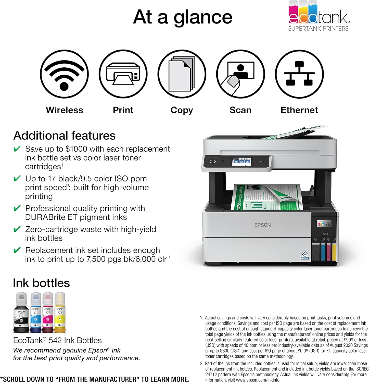 EcoTank Pro ET-5150 Wireless All-in-One Supertank Printer all product image