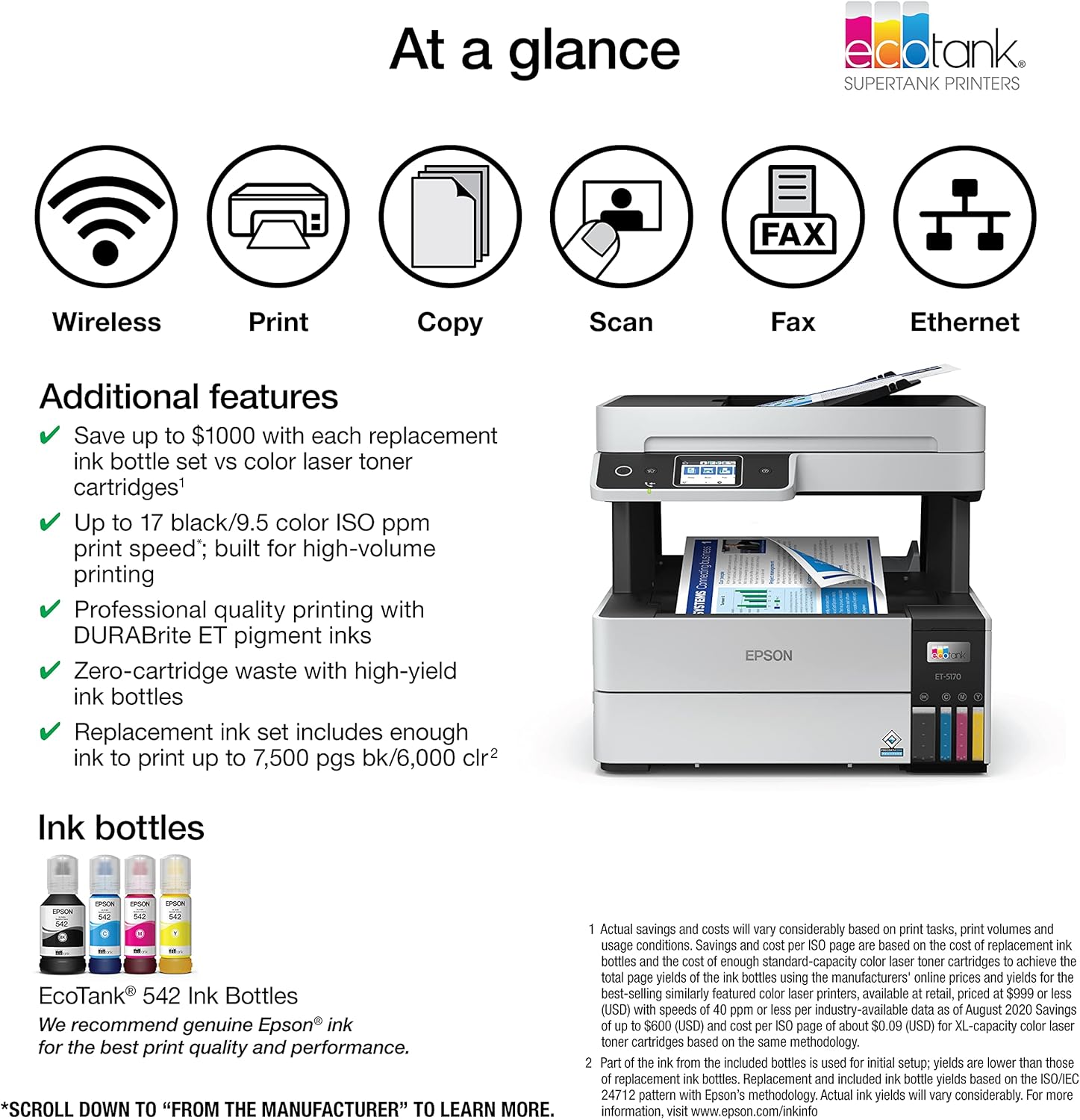 EcoTank Pro ET-5170 Wireless All-in-One Supertank Printer all product image