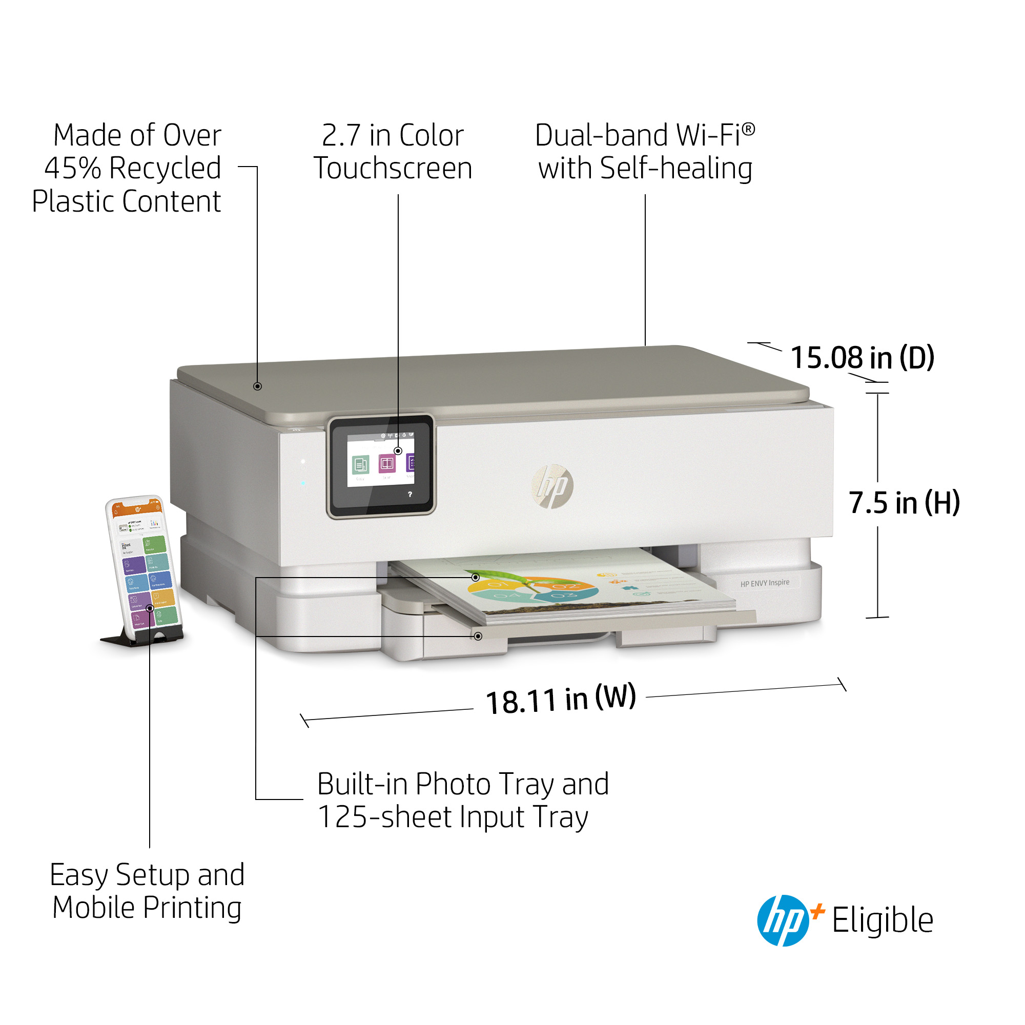 HP ENVY Inspire 7255e All-in-One Printer all product image