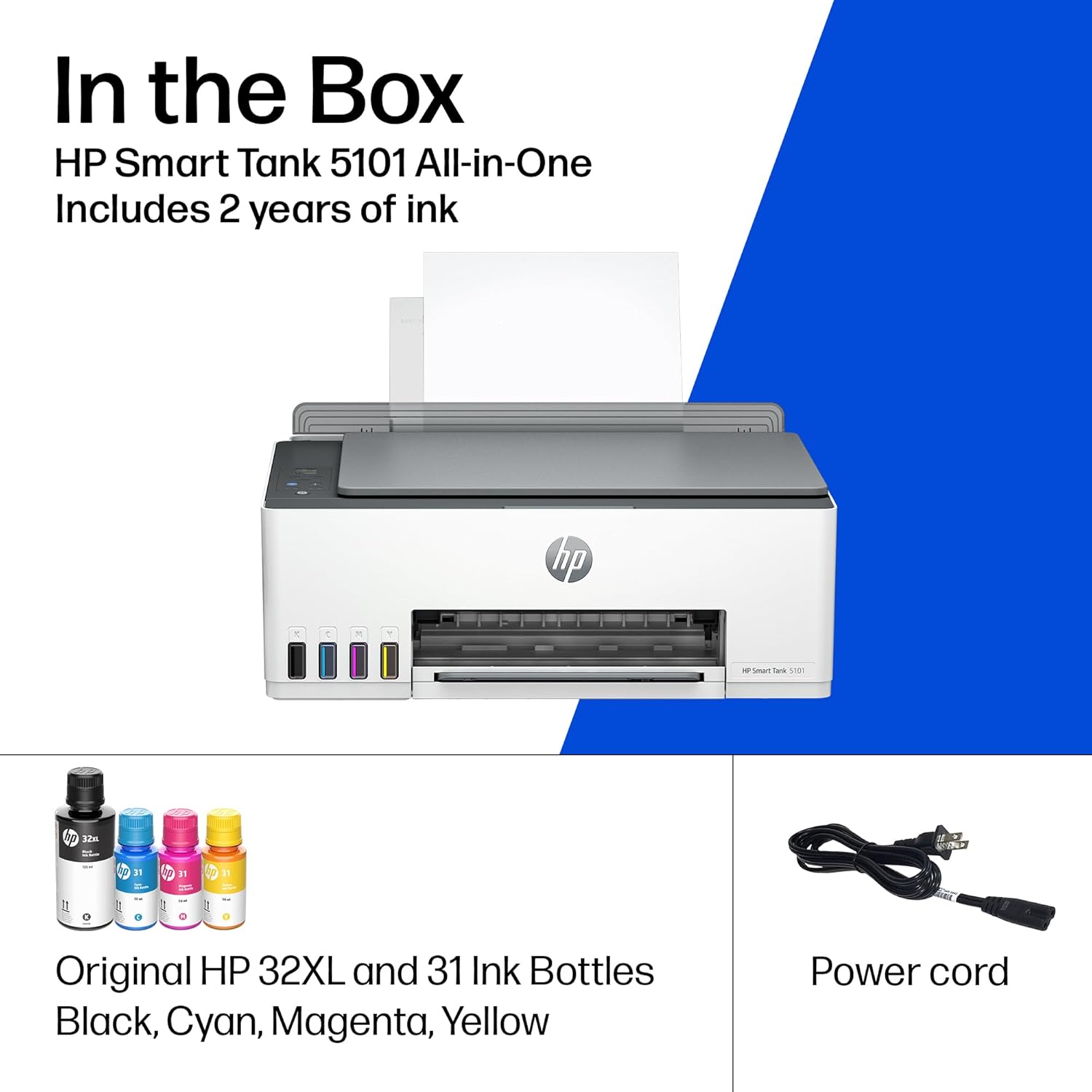 HP Smart Tank 5101 All-in-One Printer, AI-enabled all product image