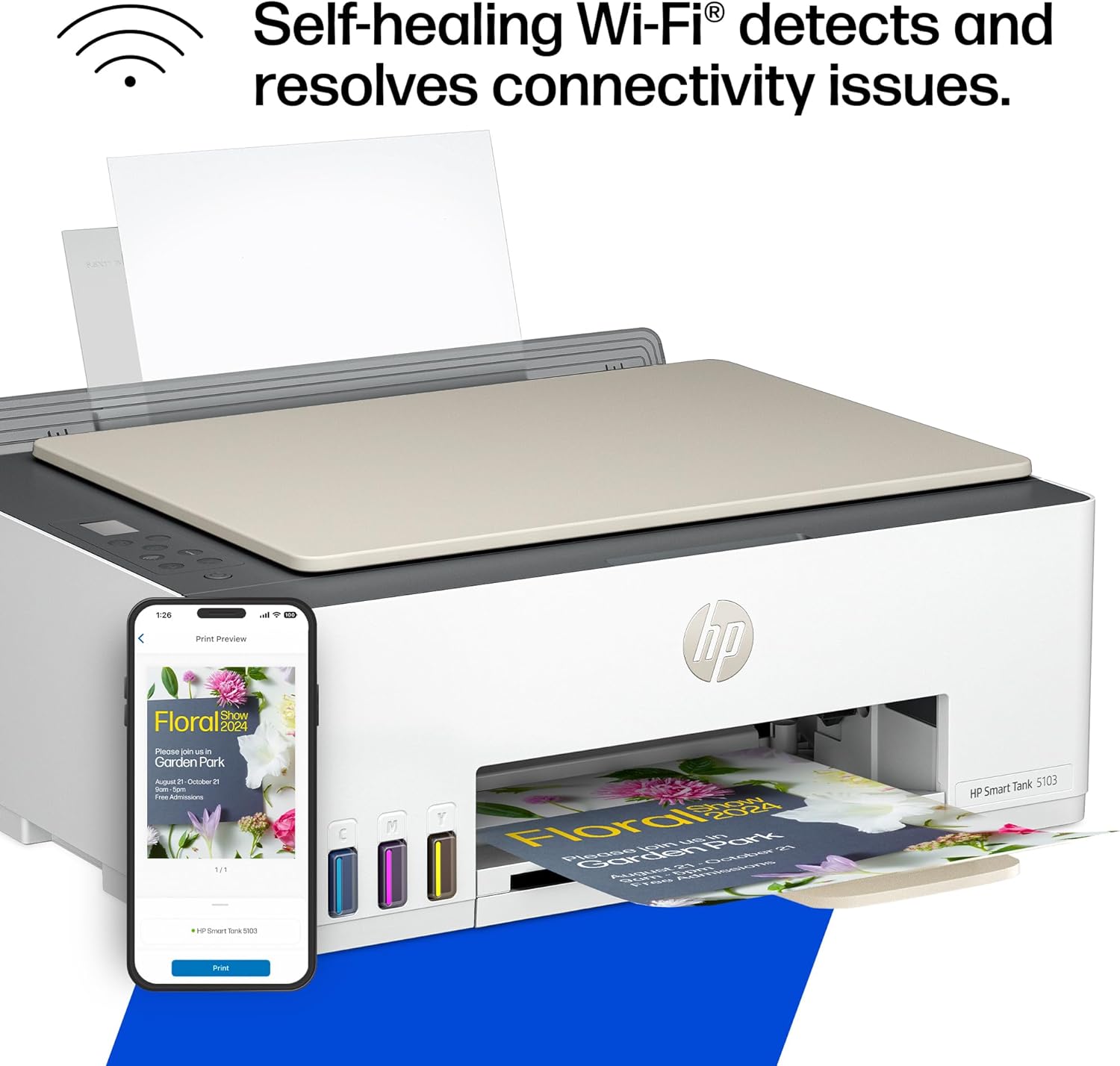 HP Smart Tank 5103 All-in-One Printer, AI-enabled all product image