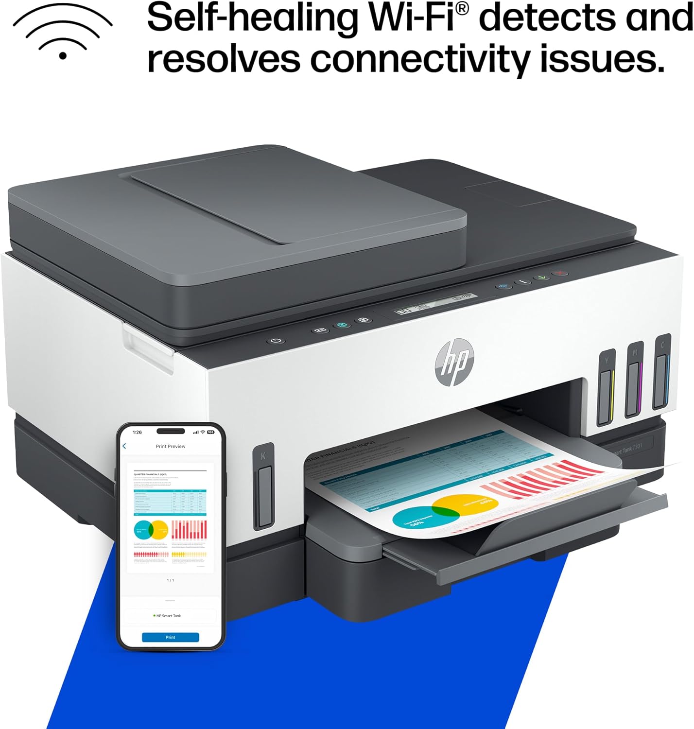 HP Smart Tank 7301 All-in-One Printer, AI-enabled all product image