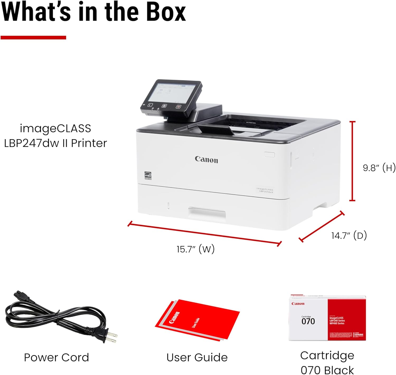 imageCLASS LBP247dw II - Wireless, Duplex Laser Printer With Expandable Paper Capacity all product image