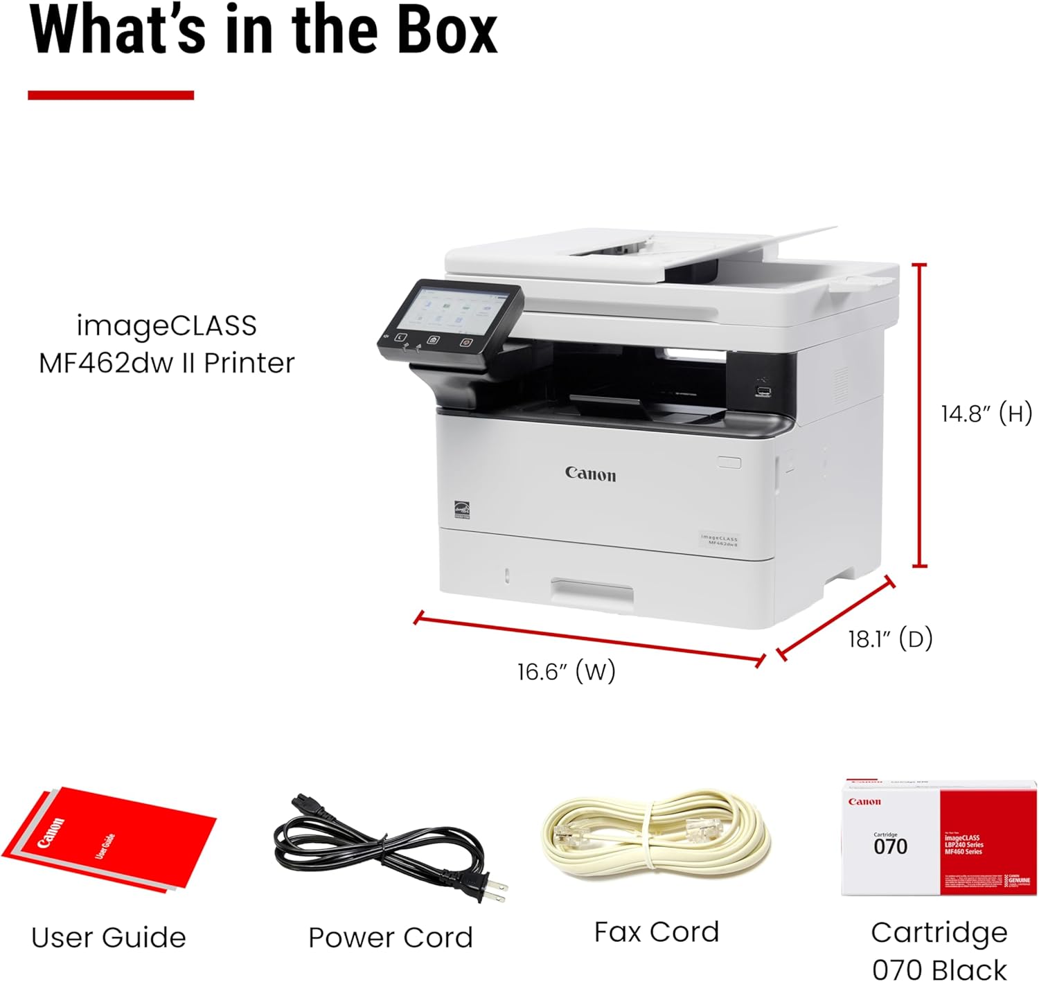 Canon imageCLASS MF462dw II - All in One, Wireless, Duplex Laser Printer all product image