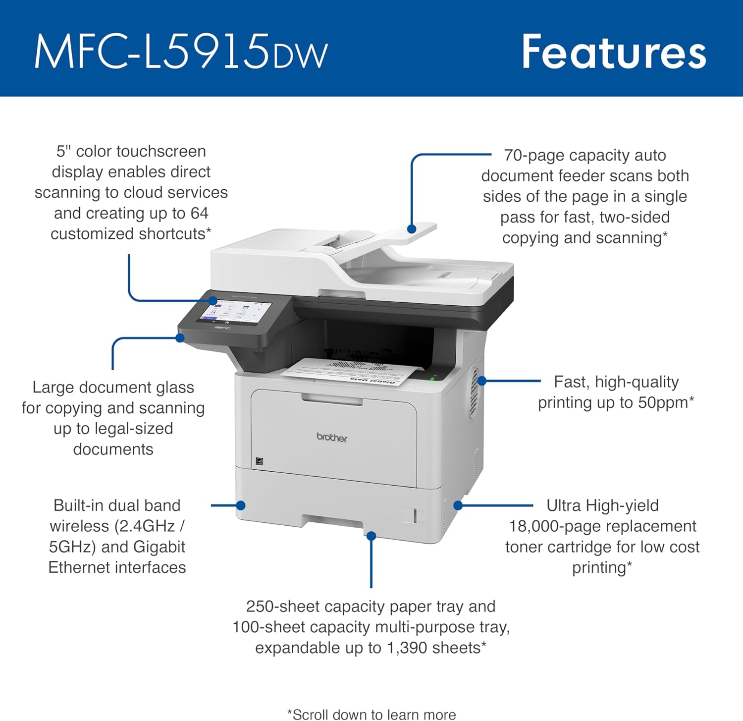 Brother MFC-L8930CDW Business Color Laser All-in-One Printer all product image