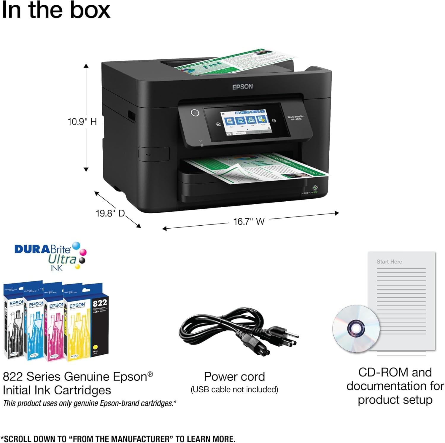 WorkForce Pro WF-4820 Wireless All-in-One Printer all product image