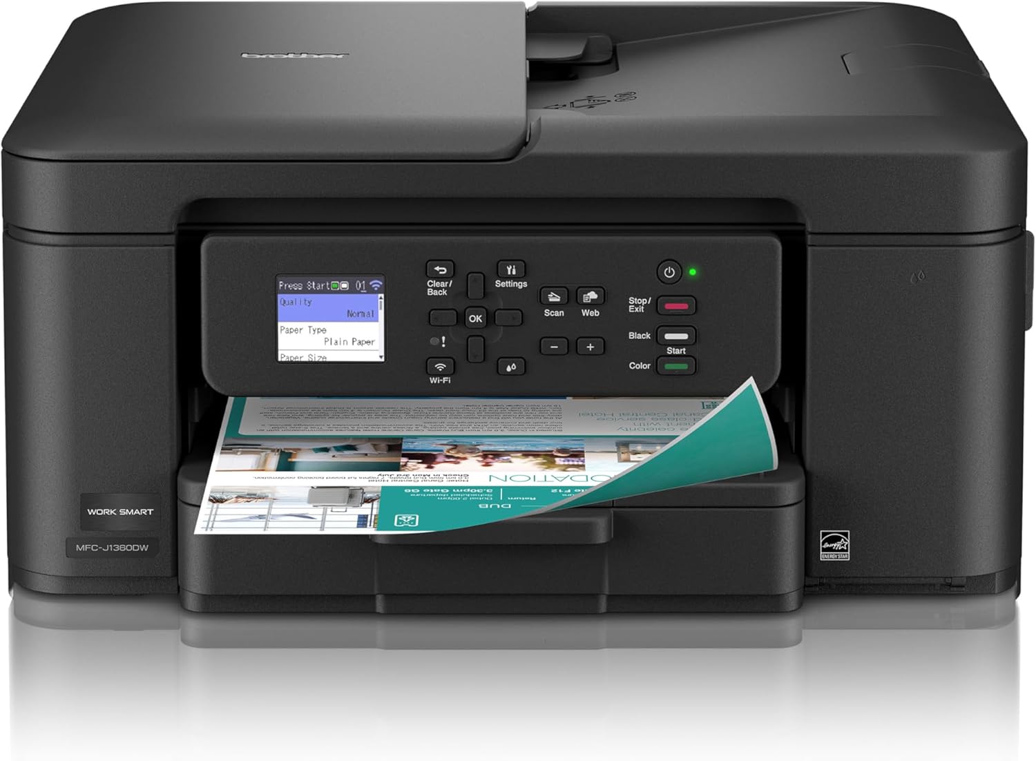 Buy Brother MFC-J1360DW Work Smart 1360 Wireless Color Inkjet All-in-One Printer online at ePrint Choice